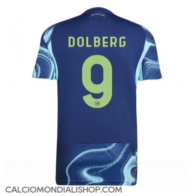 Maglie da calcio Ajax Kasper Dolberg #9 Seconda Maglia 2025-26 Manica Corta Maglie da calcio Ajax Kasper Dolberg #9 Seconda Maglia 2025-26 Manica Corta